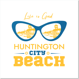 Huntington City Beach - Vibrant Coastal Posters and Art